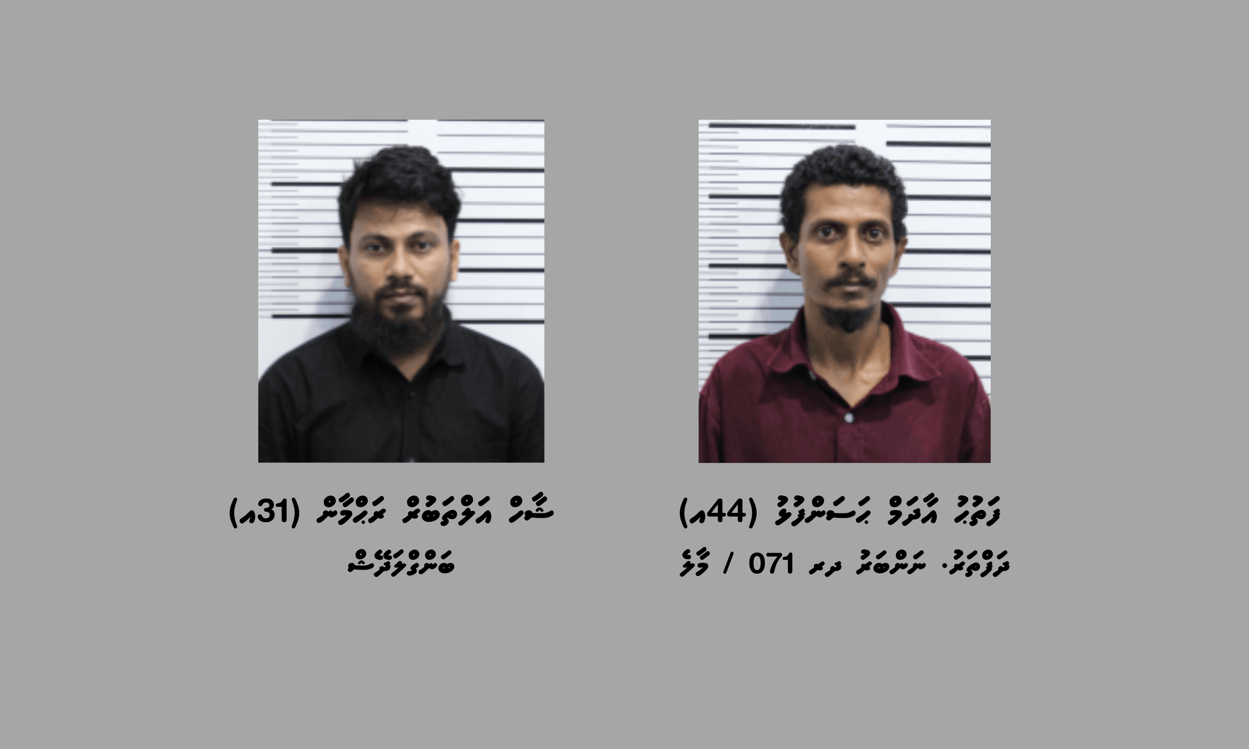 3 ކިލޯއަށްވުރެ ގިނަ މަސްތުވާތަކެއްޗާއެކު ދިވެއްސަކާއި ބިދޭސީއަކު ހައްޔަރުކޮށްފި